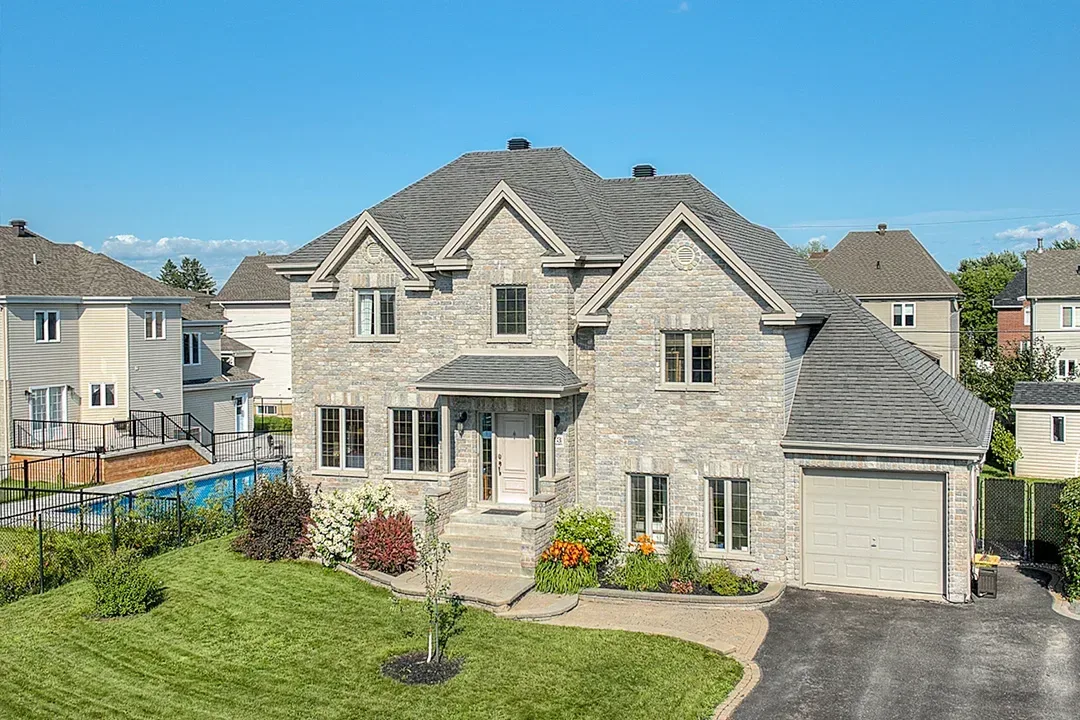 Aerial drone photo of a house