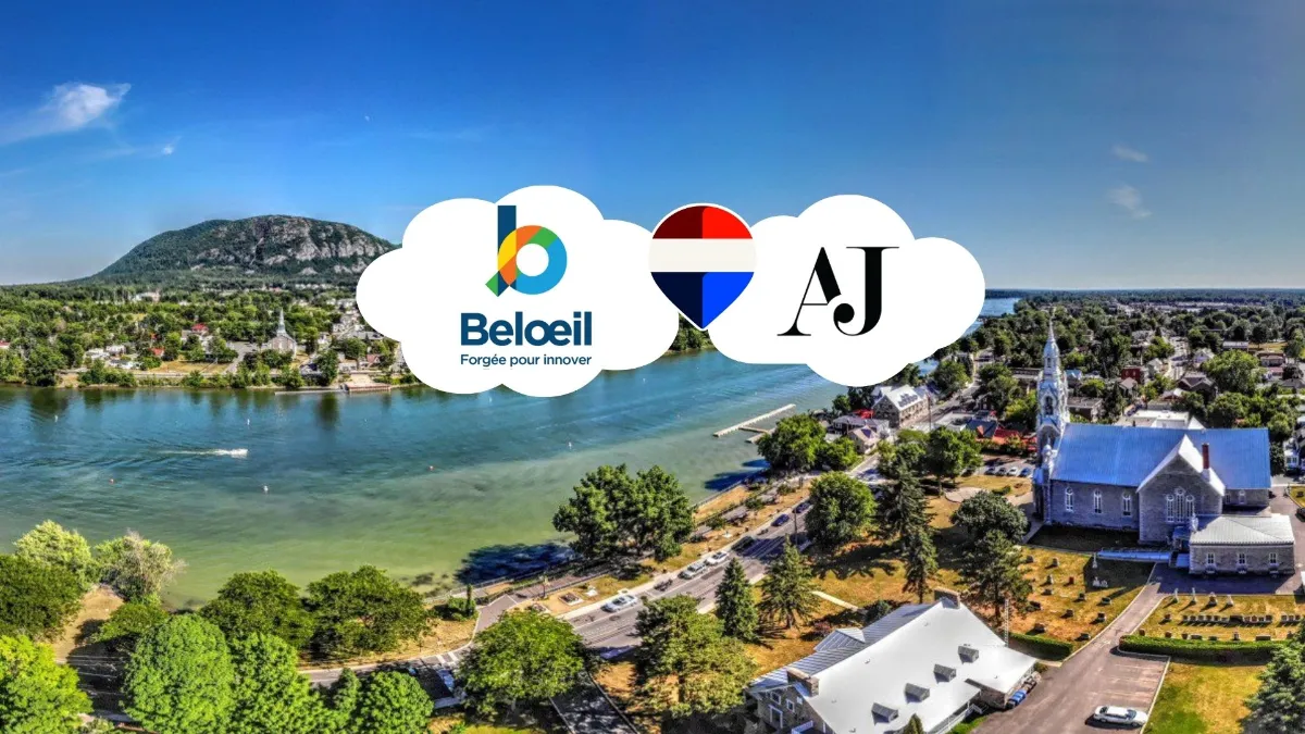 Vieux-Beloeil, son église et la rivière Richelieu face au mont Saint-Hilaire – vendre sa propriété avec l'Équipe A&J, courtiers immobiliers
